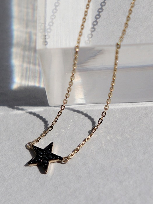 Onyx Mini star 14k gold Bracelet 별 여자 14k체인팔찌