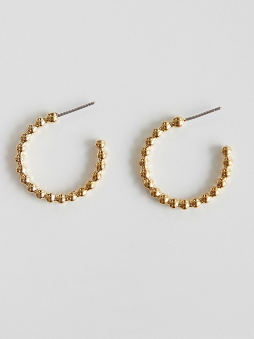 beeded gold hoop earrings