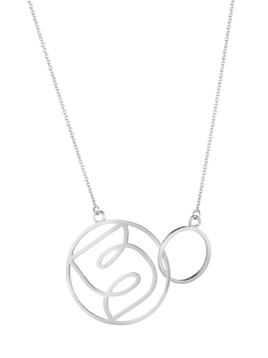 529 hoops necklace in silver