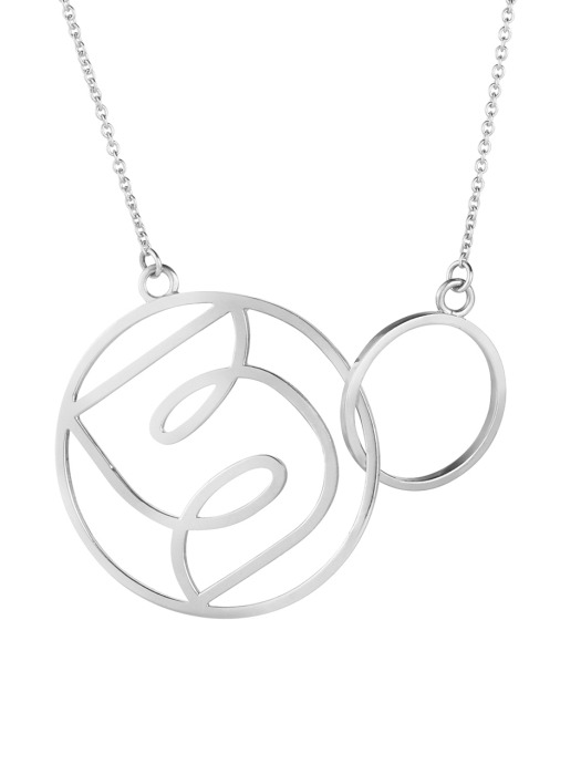 529 hoops necklace in silver