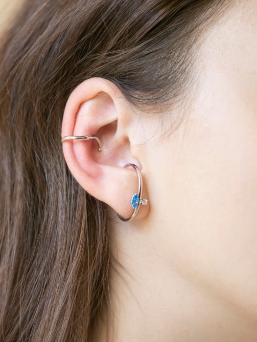 both cubic earcuff earrings (2colors)