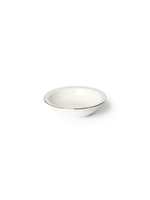 gold line mini bowl - white