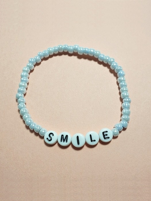 Smile initial beads bracelet 이니셜 비즈팔찌 3color