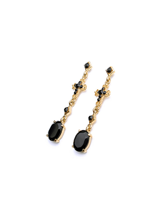 Crossed `drop` Style Earrings