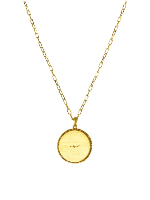 Disk Pendant Necklace [gold]