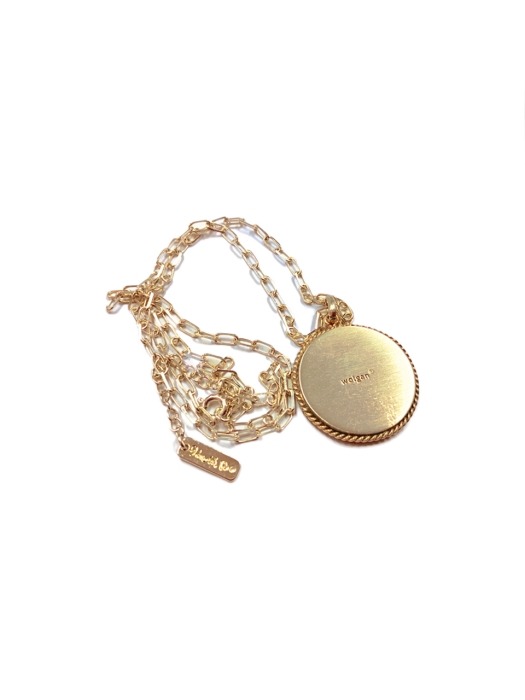 Disk Pendant Necklace [gold]