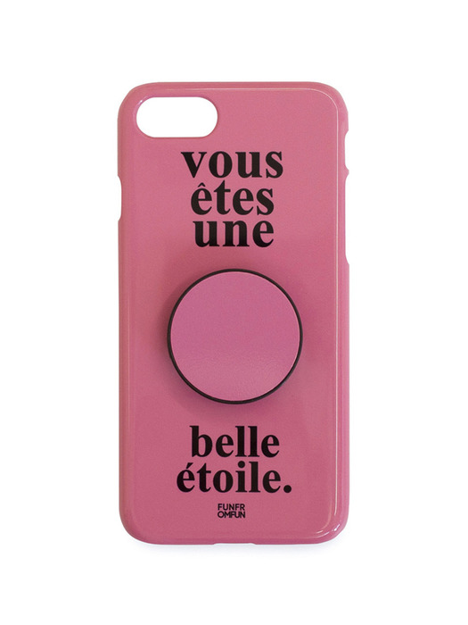 Etoile Phone Case + Finger Holder (Pink)