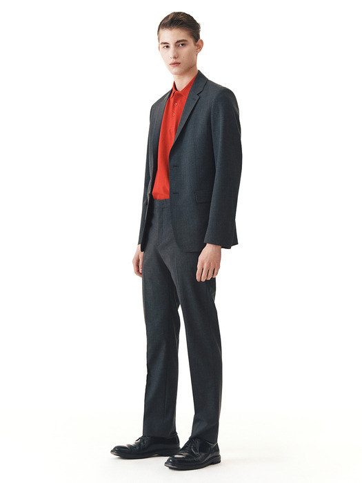 Lightweight Slim-fit Italian Fabric Suit Jacket +  Straight  Trousers SET__3color