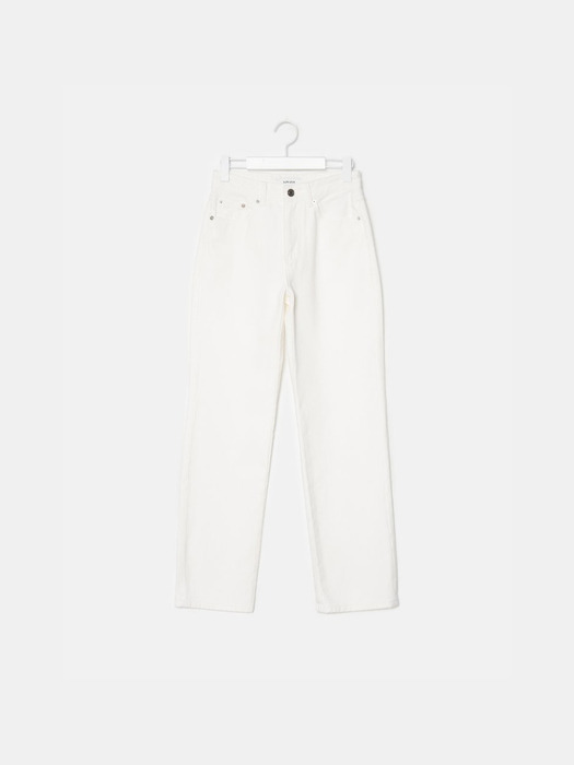 Relaxed Straight Fit Denim Pants - Ivory (KE0121M510)