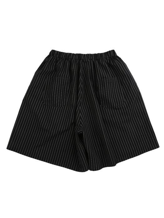 Stripe Seersucker Shorts [Black]