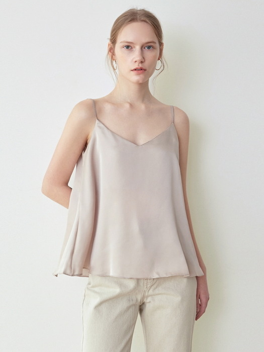 SHINE FLARE TOP_BEIGE GRAY