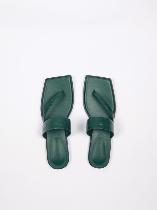 Cheyenne Sandals Leather Green Crocco