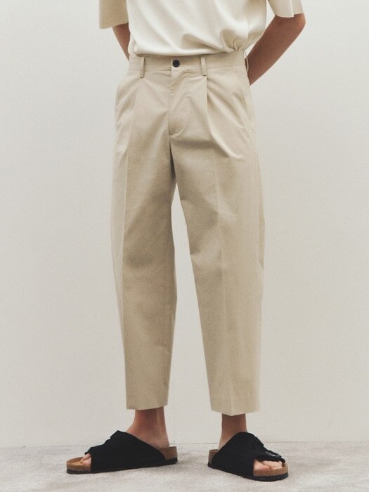 Camp-Collar  Shirt + Lightweight Cotton Wide-leg Trousers SET