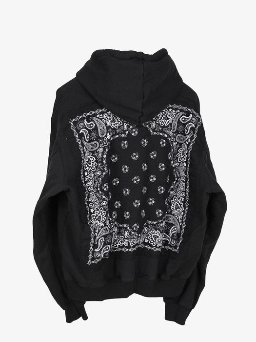 VINTAGE BANDANA ZIP-UP - BLACK