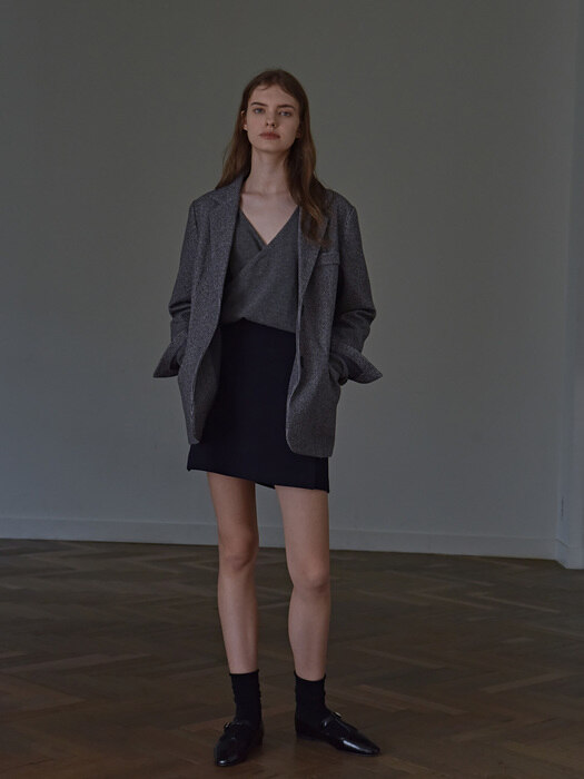 oversized wool blazer (grey)