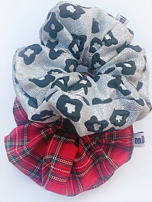 Hedy Red Check Hair Scrunchie