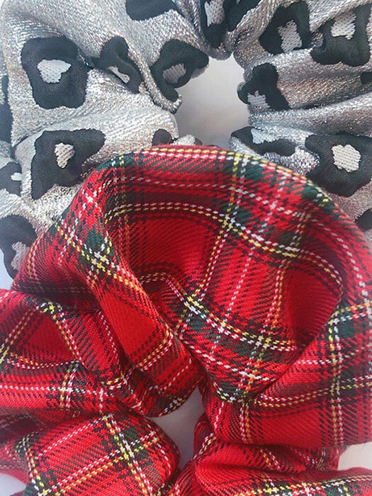 Hedy Red Check Hair Scrunchie