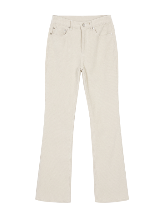 Corduroy Bootcut Pants in Cream_VW0WL1840