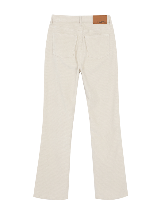 Corduroy Bootcut Pants in Cream_VW0WL1840