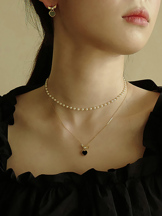 [단독]Lovable Pearl Necklace S  (3COLOR)