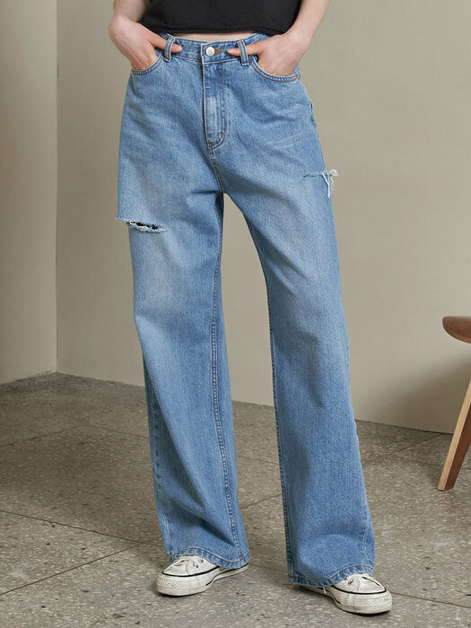 SI JN 6014 Wide Destroyed Jeans
