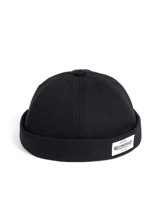 LB COTTON BRIMLESS CAP (black)
