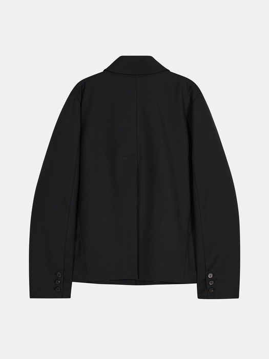 back slit jacket (black)