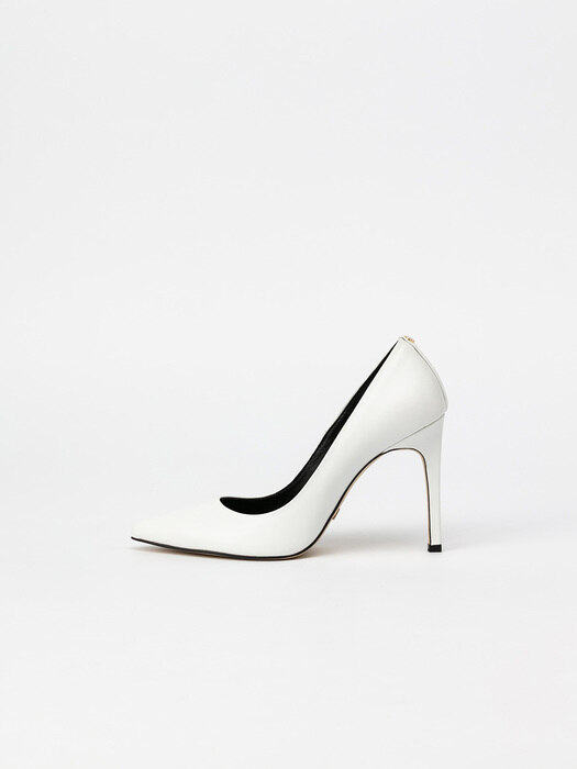 Boulon Stiletto Pumps in Pure White