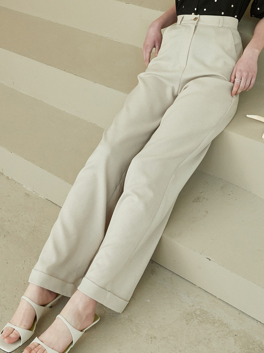 amr1246 rollup pants (beige)
