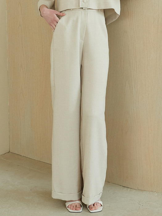 amr1246 rollup pants (beige)