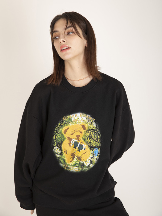 Bear Oversized Fit Sweatshirt [Black]