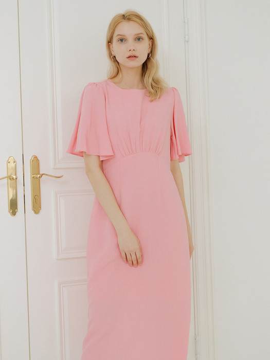 FLARE SLEEVE ONEPIECE_PINK