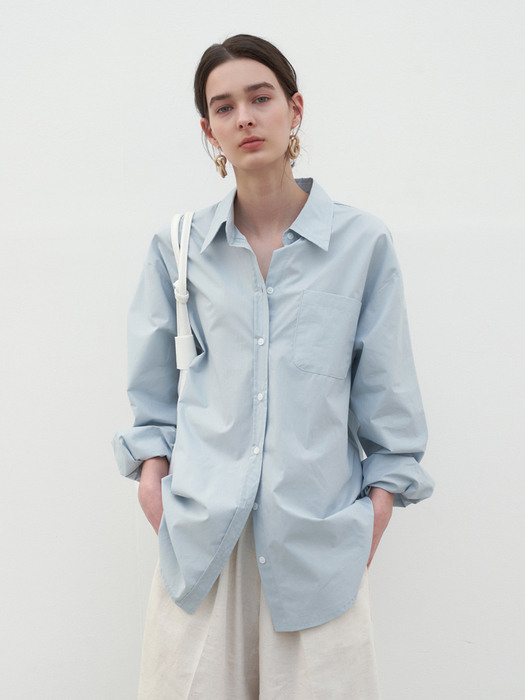 HARD ONE POCKET SHIRTS_SKY BLUE