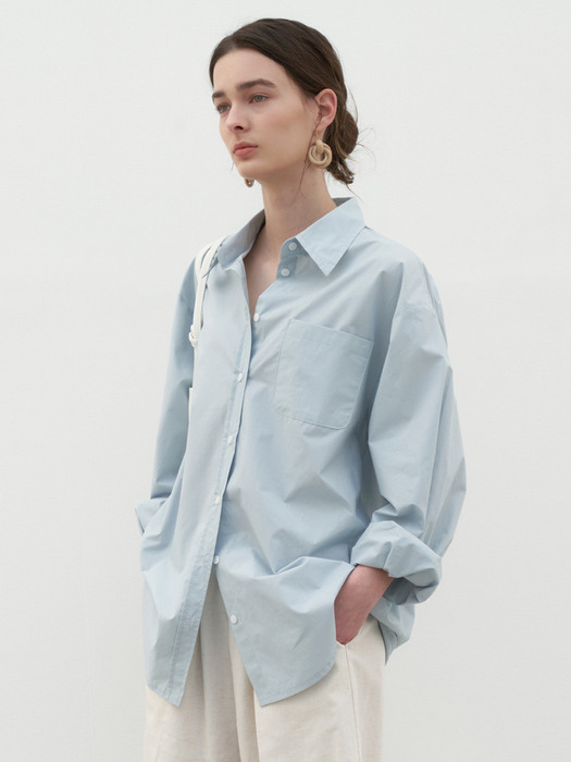 HARD ONE POCKET SHIRTS_SKY BLUE