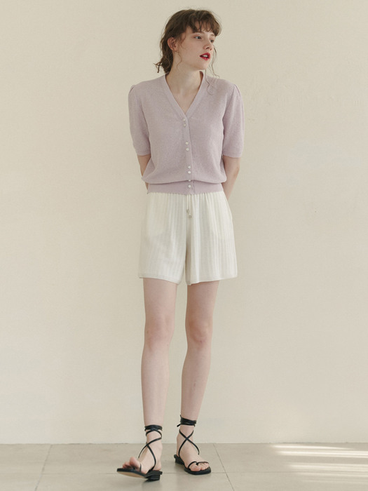 City Knit Shorts (Ivory)