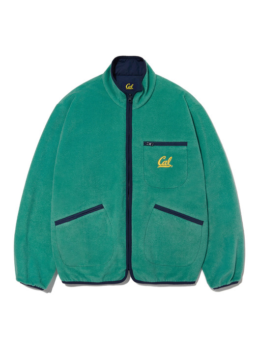 CAL SYMBOL REVERSIBLE FLEECE JACKET KA [GREEN]