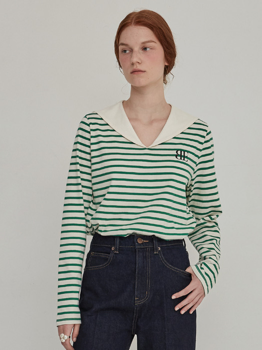 Sailor stripe top - Green