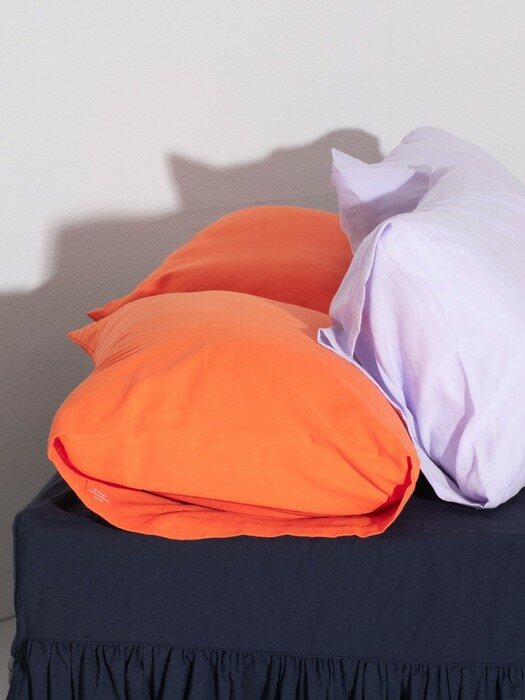 orange & lavender pillow cover 텐셀린넨 베개커버 