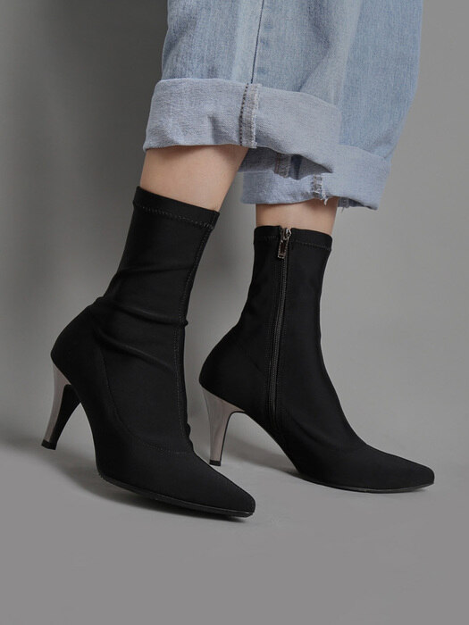 [리퍼브][240]991 Muroa Lang Span Ankle Boots Heel