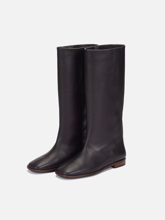 Wide long boots Umber