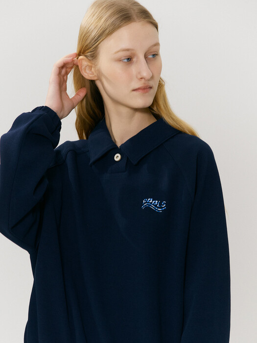 EMBROIDERY COLLAR MTM NAVY (AETS2E011N3)