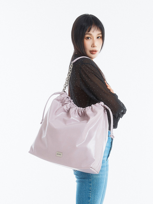 CH. TRAWSTRING BAG, PURPLE
