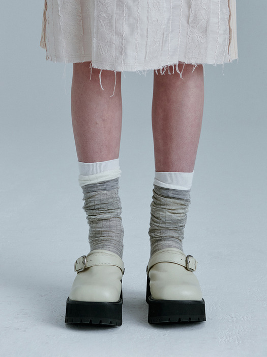 70S CLOGS_ivory plain