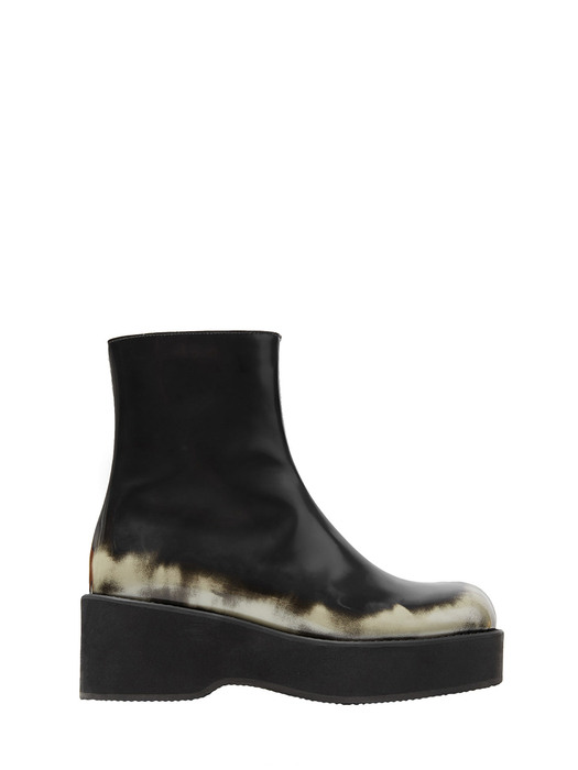 INCISION ANKLE BOOTS / BLACK