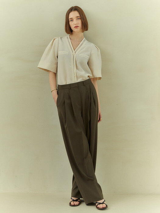 Tailored Baggy Tuck Wide Pants KW2ML6580_42