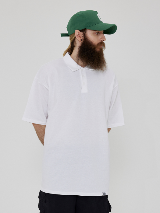 CB POLO PK OVER SHIRT (WHITE)