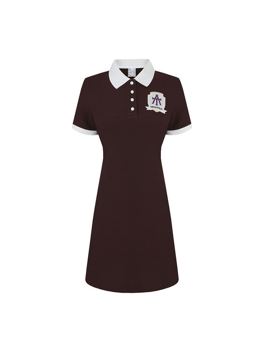 [TA221OP58P] classic PK dress-brown