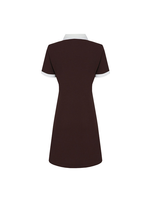 [TA221OP58P] classic PK dress-brown