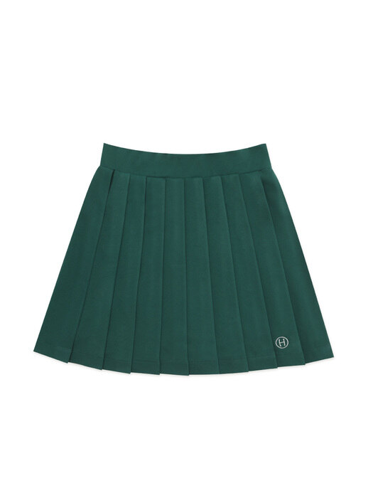 H Logo Pleated Tennis Skirt_Green