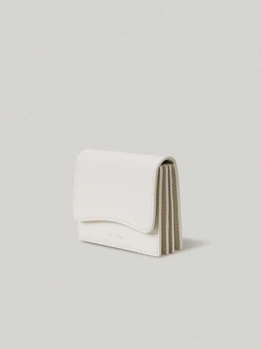 COLLINE ACCORDIAN CARD WALLET IN IVORY